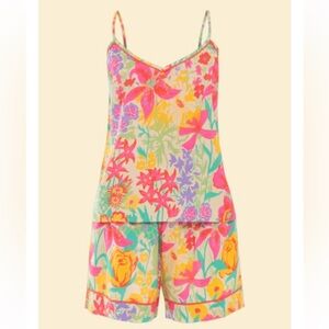 Powder Cami Springtime Wildflowers in Coconut Pyjamas Pajama Set Modal Floral-L